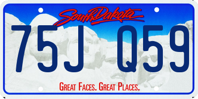 SD license plate 75JQ59