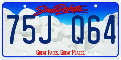 SD license plate 75JQ64