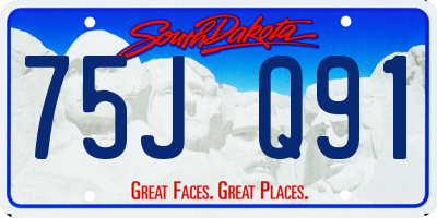 SD license plate 75JQ91