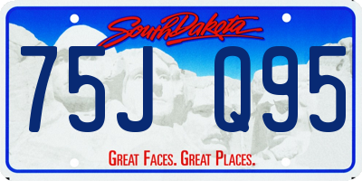 SD license plate 75JQ95