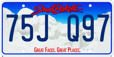 SD license plate 75JQ97