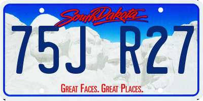 SD license plate 75JR27
