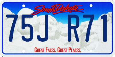 SD license plate 75JR71