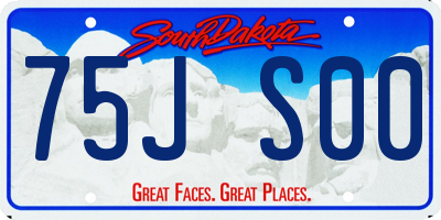 SD license plate 75JS00