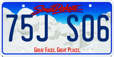 SD license plate 75JS06