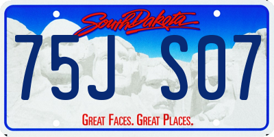 SD license plate 75JS07