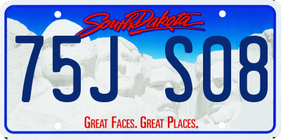 SD license plate 75JS08