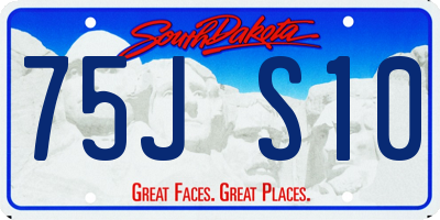 SD license plate 75JS10
