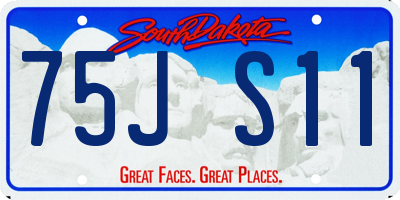 SD license plate 75JS11