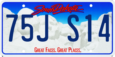 SD license plate 75JS14