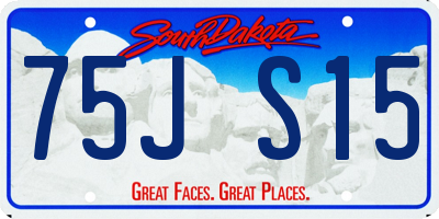 SD license plate 75JS15
