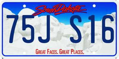 SD license plate 75JS16