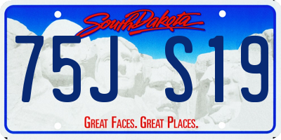 SD license plate 75JS19