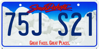SD license plate 75JS21