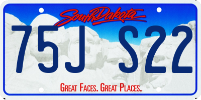 SD license plate 75JS22
