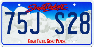 SD license plate 75JS28