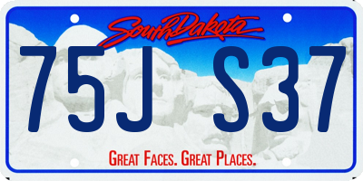 SD license plate 75JS37