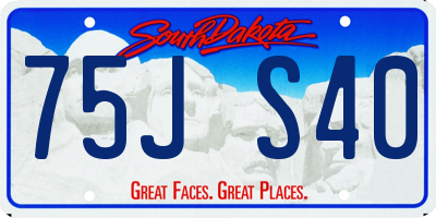 SD license plate 75JS40