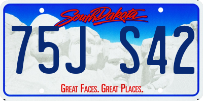 SD license plate 75JS42