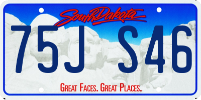 SD license plate 75JS46