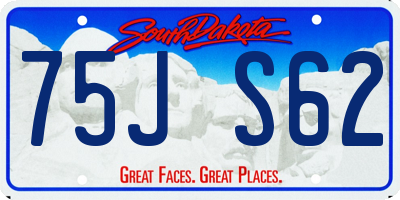 SD license plate 75JS62