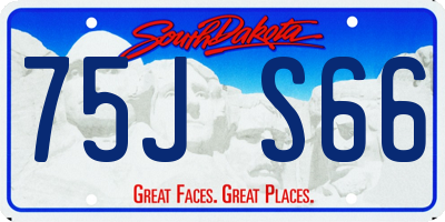SD license plate 75JS66