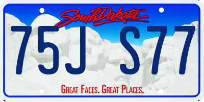 SD license plate 75JS77