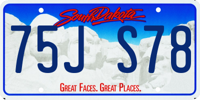 SD license plate 75JS78