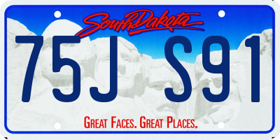 SD license plate 75JS91
