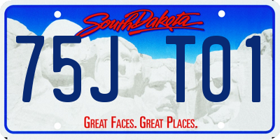 SD license plate 75JT01