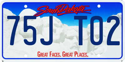SD license plate 75JT02