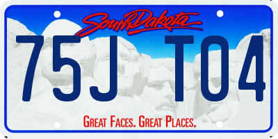 SD license plate 75JT04