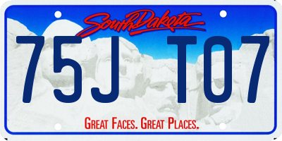 SD license plate 75JT07