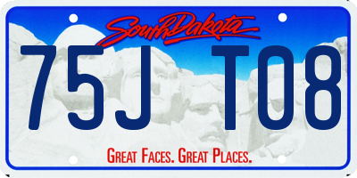 SD license plate 75JT08
