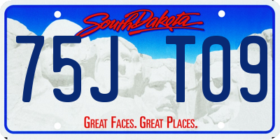 SD license plate 75JT09