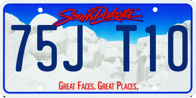 SD license plate 75JT10