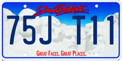 SD license plate 75JT11