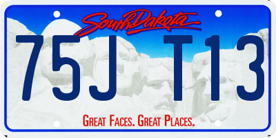 SD license plate 75JT13