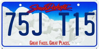 SD license plate 75JT15