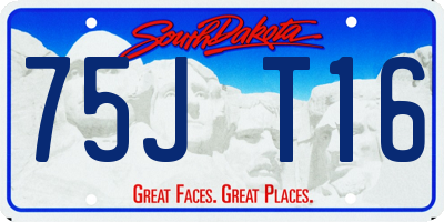 SD license plate 75JT16
