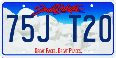 SD license plate 75JT20