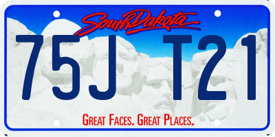 SD license plate 75JT21