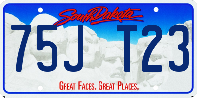 SD license plate 75JT23