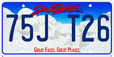 SD license plate 75JT26