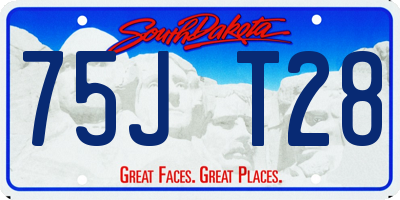 SD license plate 75JT28