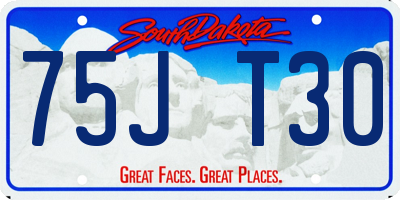 SD license plate 75JT30