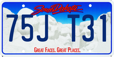 SD license plate 75JT31