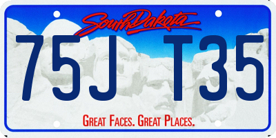 SD license plate 75JT35