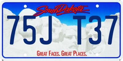 SD license plate 75JT37