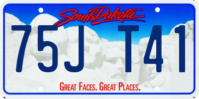 SD license plate 75JT41